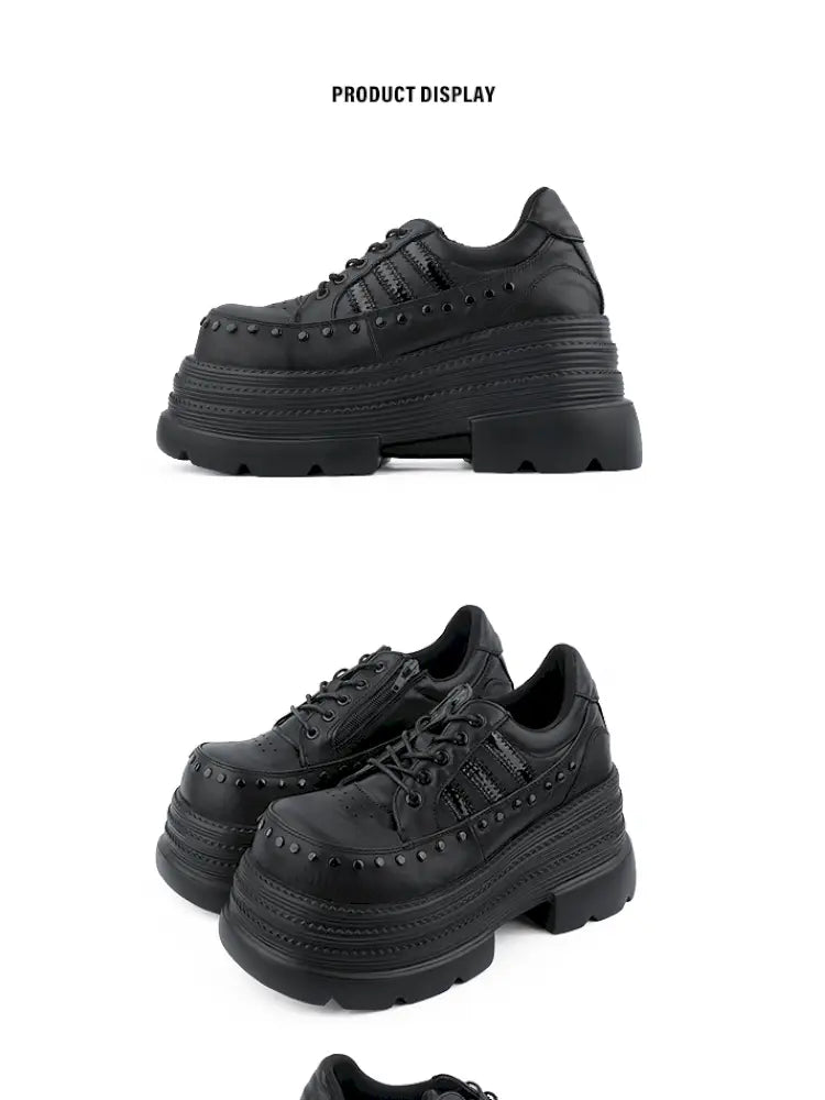 Thick Sole Leather Loafers【s0000014187】