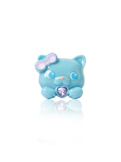 CAT RESIN COLOURFUL EARRINGS CLIP RING [S0000009061]