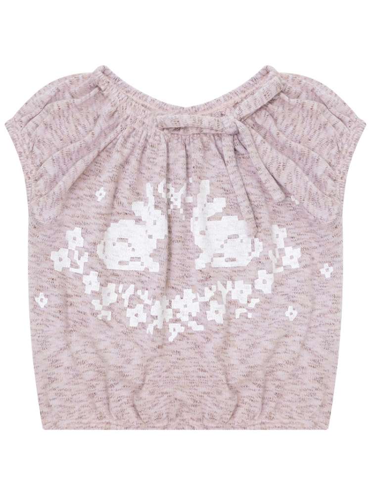 Rabbit Print Doll Knitted Top【s0000015430】