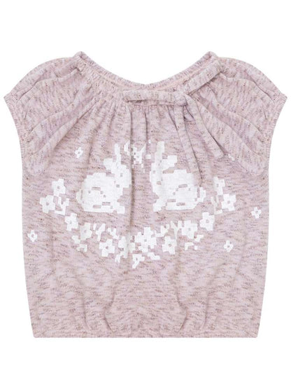 Rabbit Print Doll Knitted Top【s0000015430】