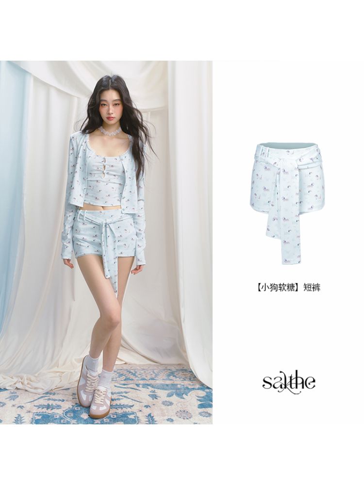Printed Top Jacket Three Piece Set【s0000012159】