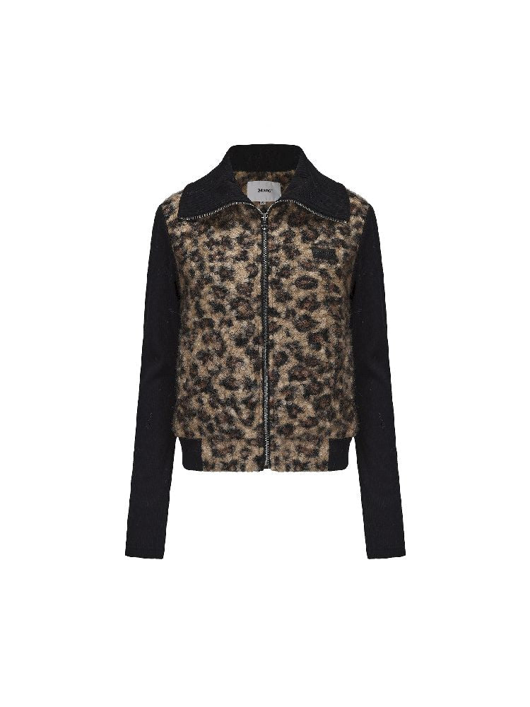 Leopard Print Rolled Cardigan [S0000010939]