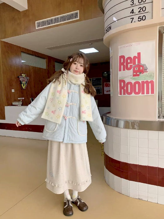 Dot Tweed Peplum A-line Skirt【s0000005253】