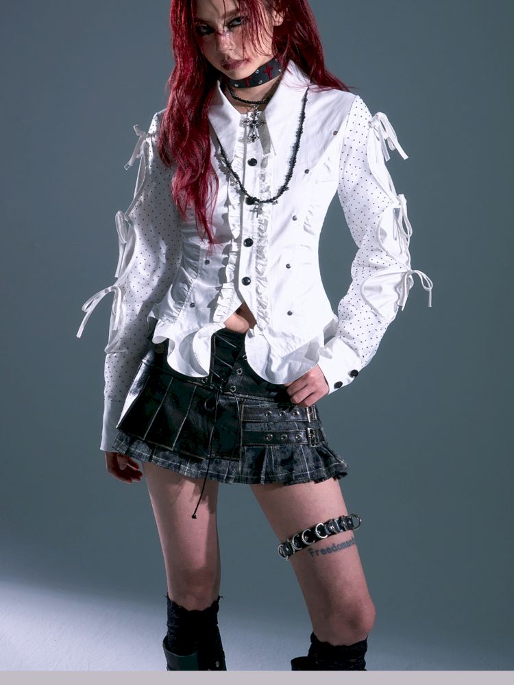 Contour Waist Temperament Long Sleeve Shirt【s0000013692】