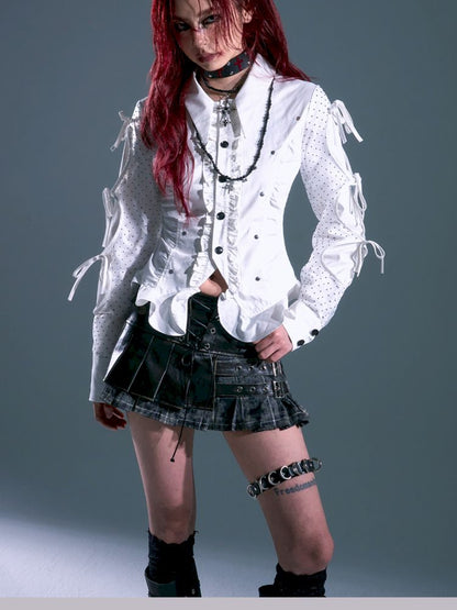 Contour Waist Temperament Long Sleeve Shirt【s0000013692】