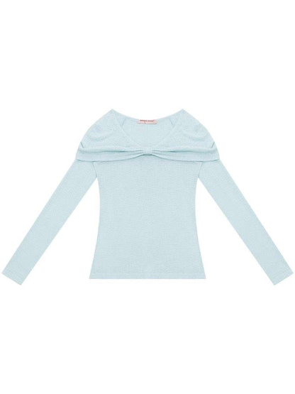 Soft Cloud Knot Slim Knitted Top【s0000015426】