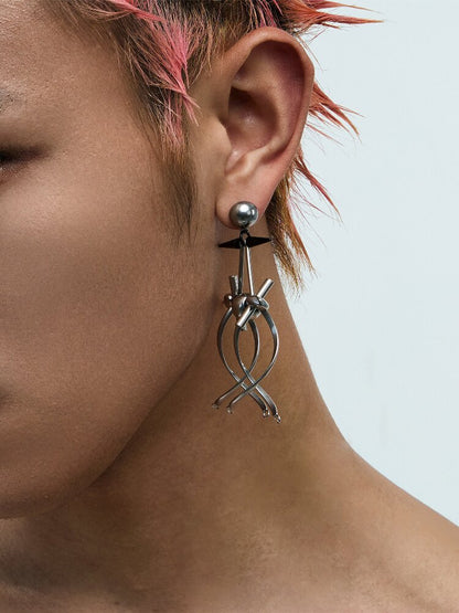 Punk Futuristic Hazard Earrings【s0000018884】