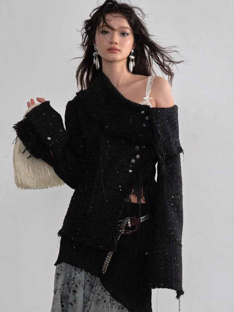 Tassel Metal Buckle Fragrance Jacket【s0000015693】