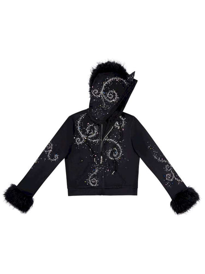 Horse Unicorn Velvet Diamond Coat【s0000015377】