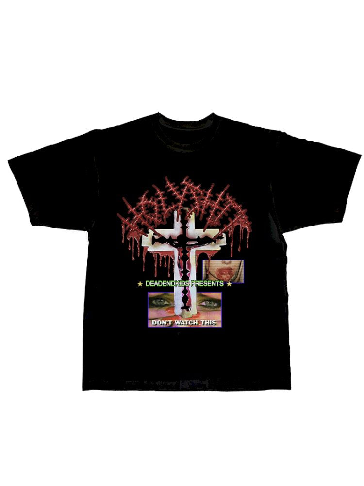 Subculture Print Unisex Loose T-shirt【s0000013600】