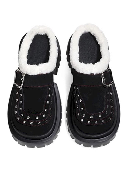 꼭두각시 쇼 [Original] New Baotou Wear Punk Wool 슬리퍼 2025 두꺼운 껍질과 양털 Birkenstocks