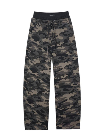 Street cool double waist camo pants【s0000014373】