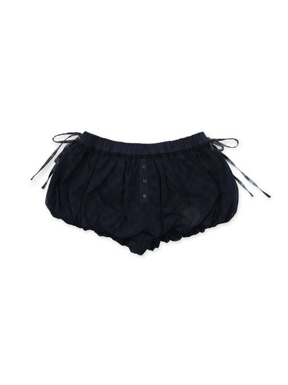 Plaid Panelled Mesh Bud Shorts【s0000016135】