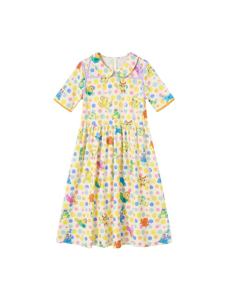 Polka Dot Animal Graffiti Dress【s0000016713】