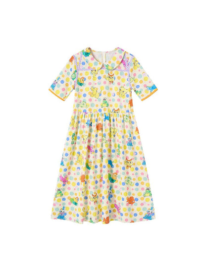 Polka Dot Animal Graffiti Dress【s0000016713】