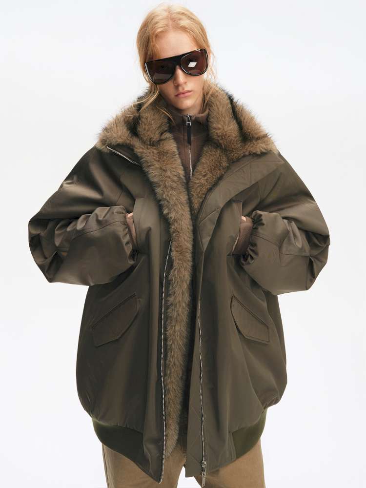 Plush Collar Warm Padded Jacket【s0000014872】