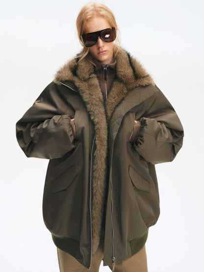 Plush Collar Warm Padded Jacket【s0000014872】