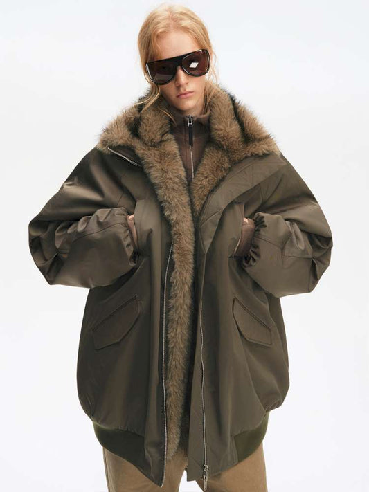 Plush Collar Warm Padded Jacket【s0000014872】