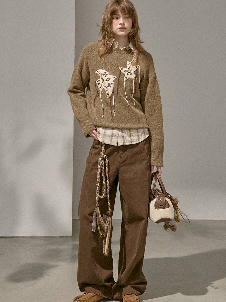 Split Side Pocket Riveted Washed Trousers【s0000014406】