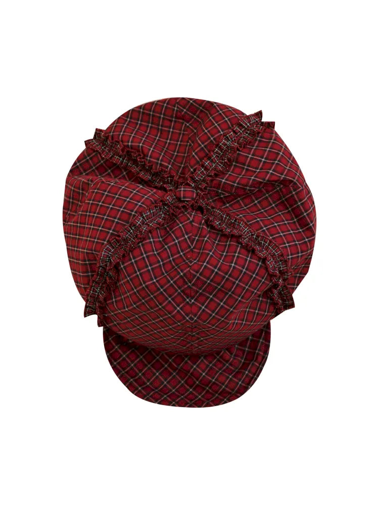 Lace Bow Octagonal Elastic Beret【s0000014177】