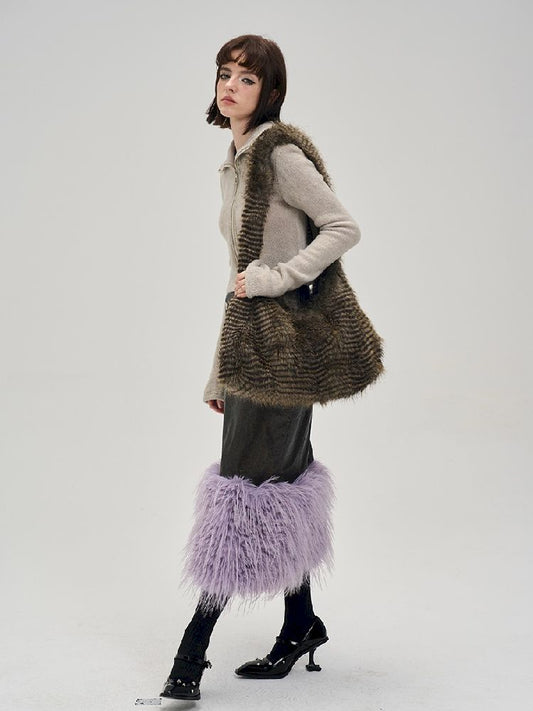 Fur environmental fur essence shoulder bag【s0000005303】