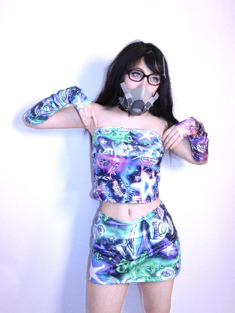 Y2K Printed Tank Top Outerwear【s0000017707】