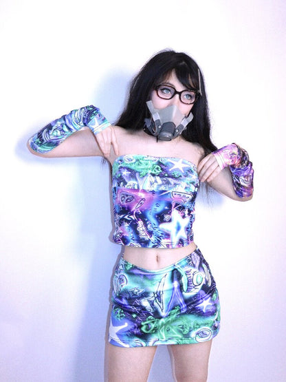 Y2K Printed Tank Top Outerwear【s0000017707】