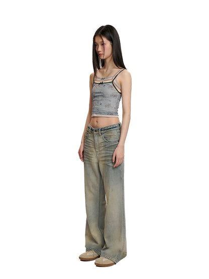 Three pieces of material splicing camisole【s0000012511】