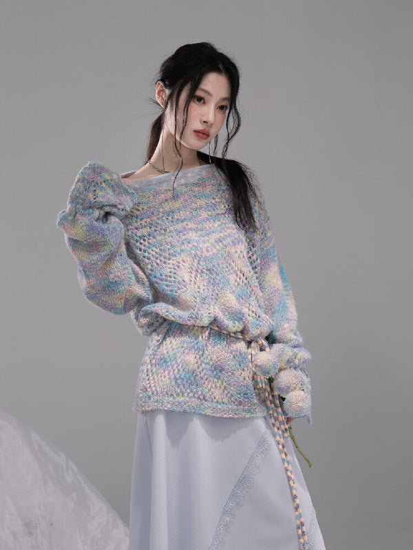 Flower Mist Wool Mohair Sweater【s0000015754】