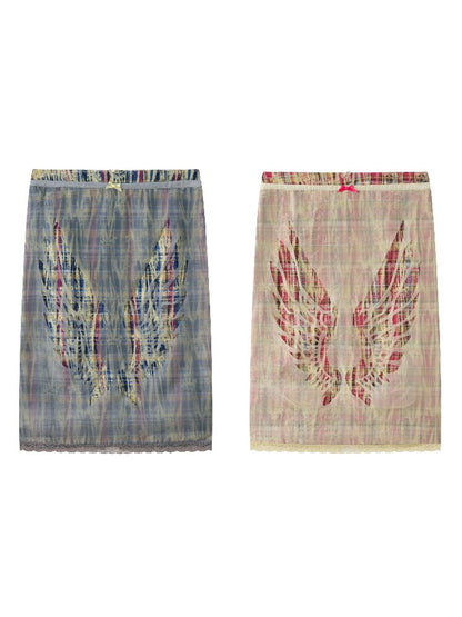 Double Waist Plaid Cutout Skirt【s0000017646】