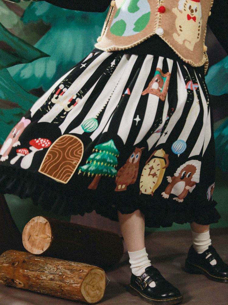 Stereoscopic Embroidered Organs Half Skirt【s0000005682】