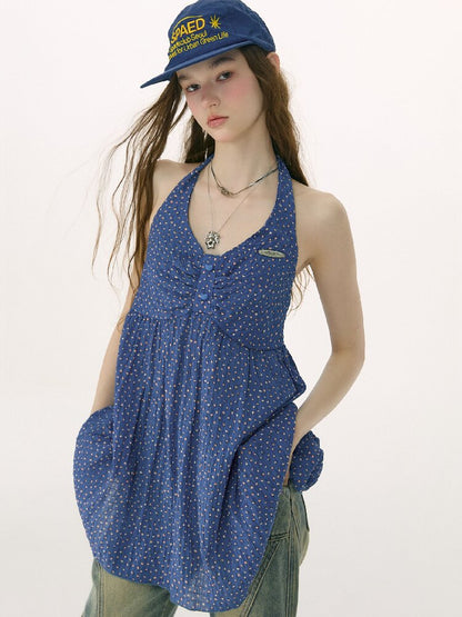 Mid Summer Floral Halterneck Camisole Top【s0000016845】