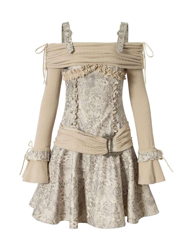 Vintage Punk Patchwork Knit Dress【s0000014651】