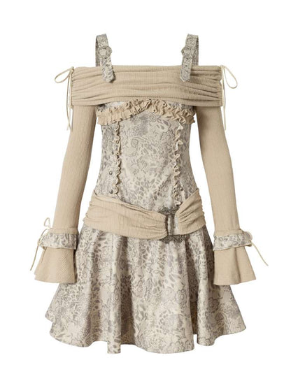 Vintage Punk Patchwork Knit Dress【s0000014651】