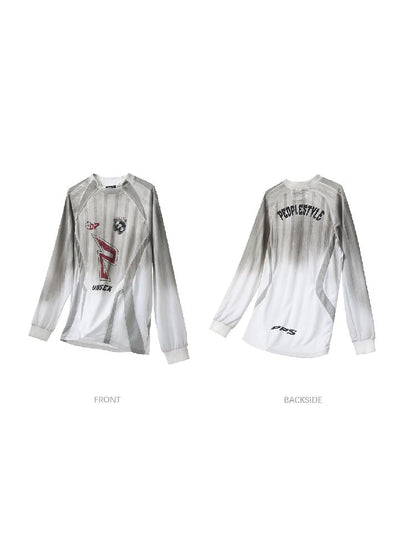 Blokecore Style Long Sleeve Racing T-Shirt【s0000011697】
