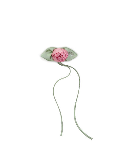 Satin Diamond Rose Brooch Pin【s0000016919】