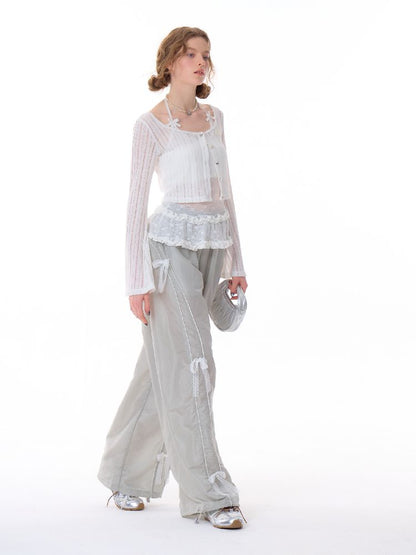 Short White Hollow Thin Jacket【s0000011679】