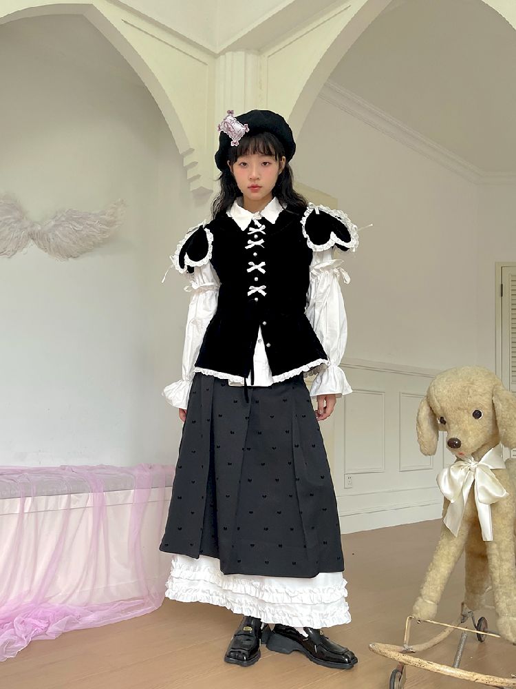 Removable Sleeve Love Velvet Top Jacket【s0000011338】