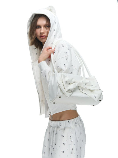 Full Print Hooded Short Jacket【s0000015862】