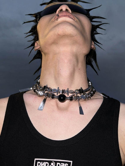 Futuristic Mechanical Choker Clavicle Chain【s0000018865】