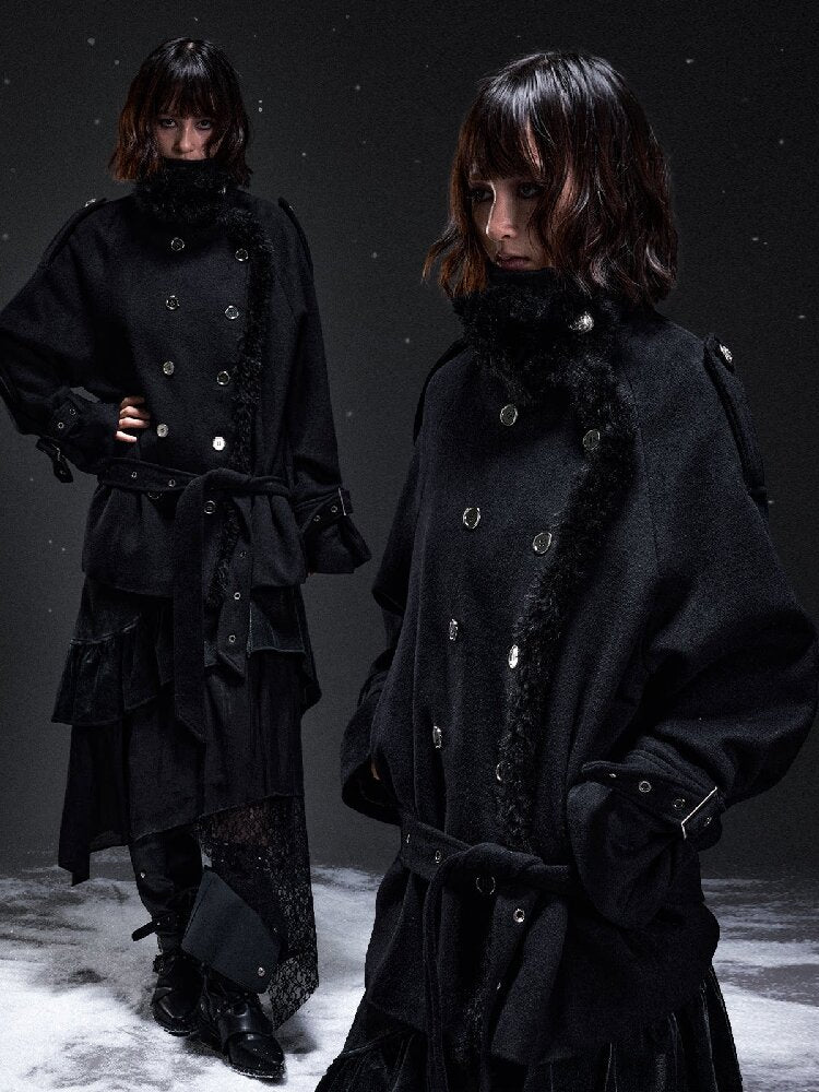 Dark Palace Wool Patchwork Coat【s0000019299】