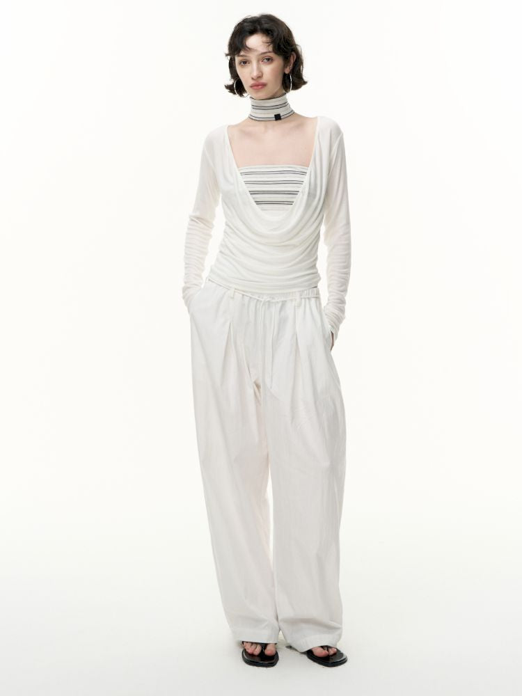 Tencel Lycra swing collar bottoming shirt【s0000013743】