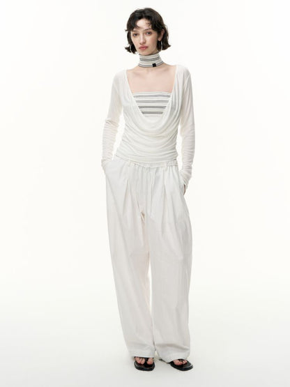 Tencel Lycra swing collar bottoming shirt【s0000013743】