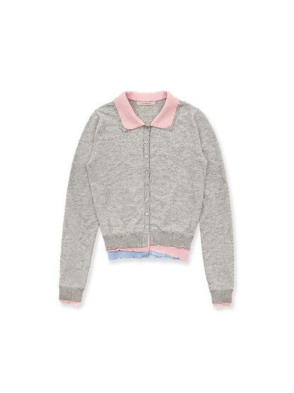 Contrast Fake 3-Piece Knit Cardigan【s0000016101】