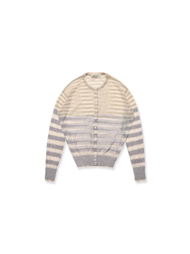 Linen Blend Gradient Cardigan Top【s0000017929】