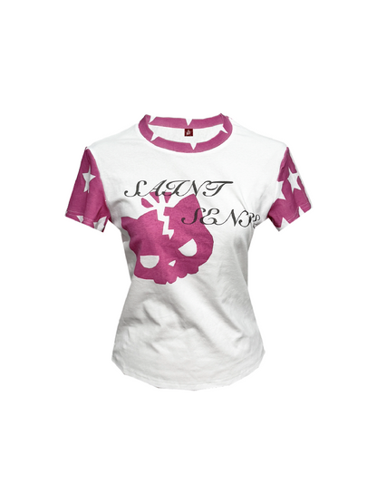 Y2K Rhinestone Star Slim T-Shirt【s0000018287】