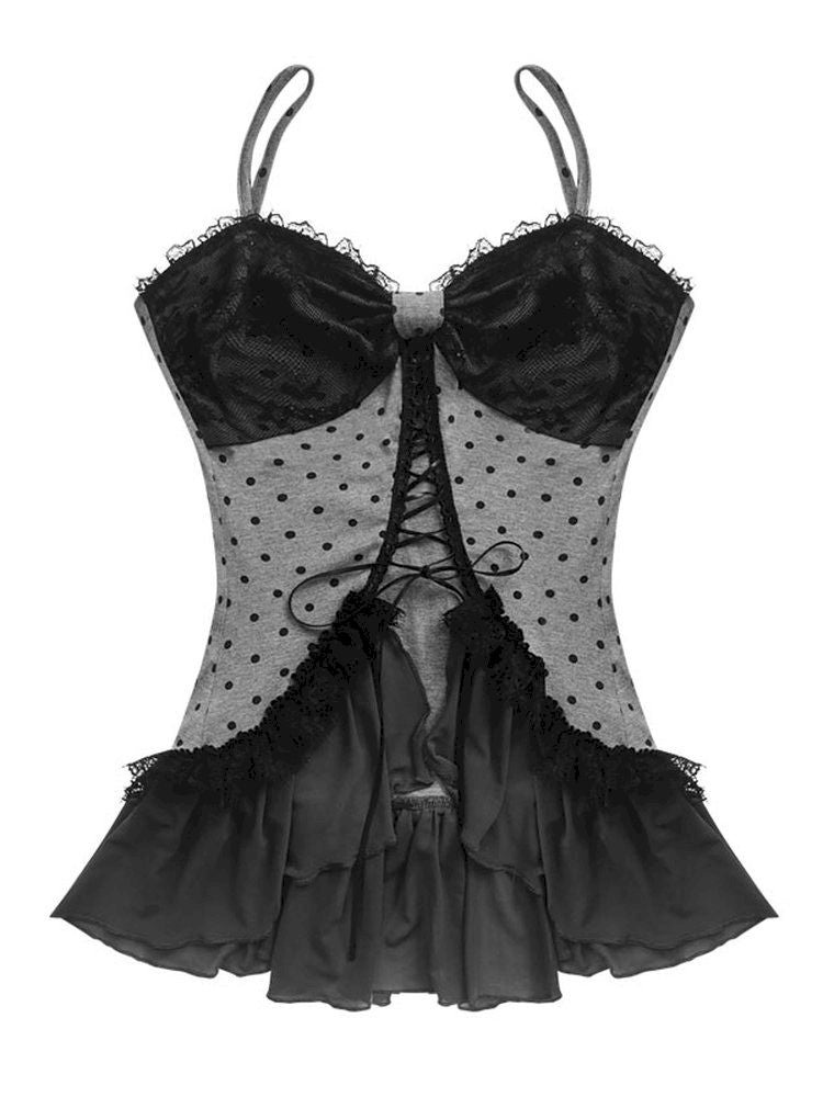 Hollow Out Splicing Ayahuasca Camisole Top【s0000013480】