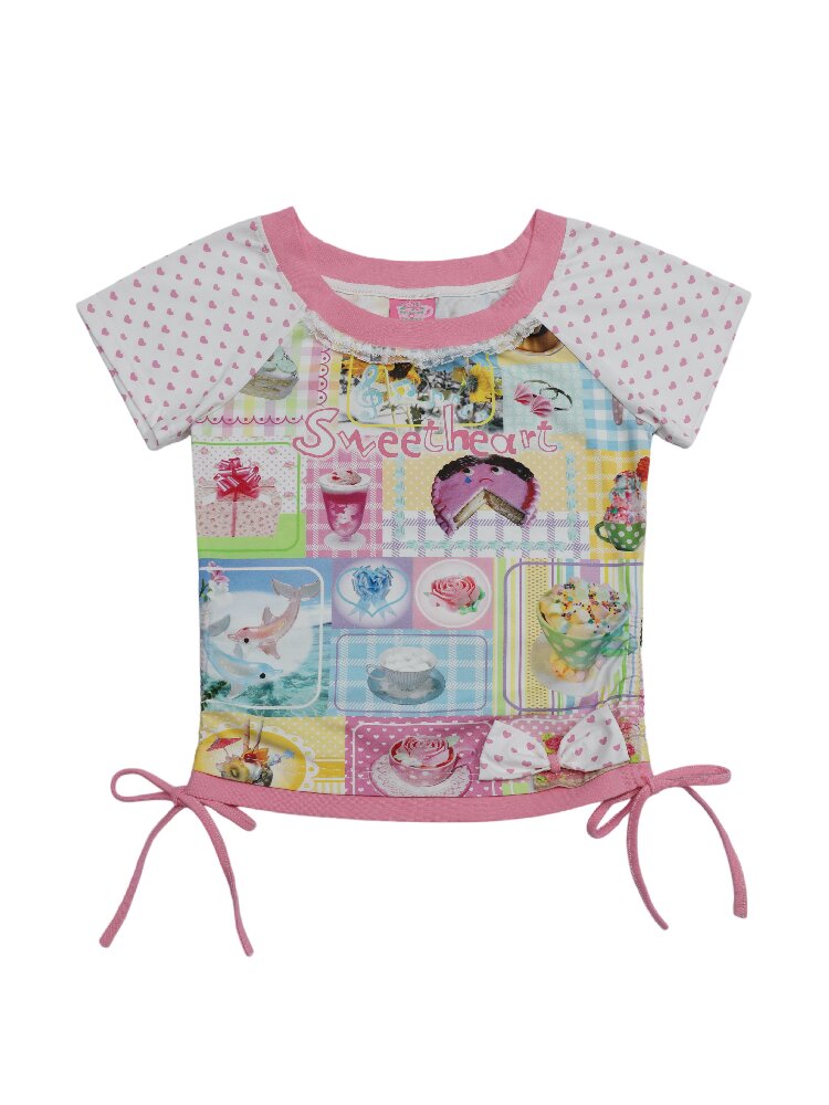 Cake Dessert Printed Loose T Shirt【s0000017455】