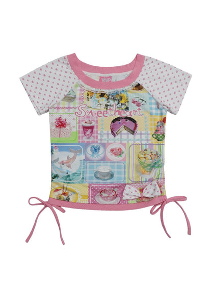 Cake Dessert Printed Loose T Shirt【s0000017455】
