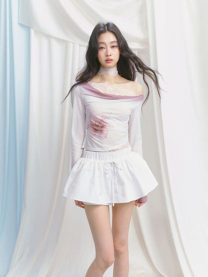 A-line Puffy Half-body Skirt【s0000012153】